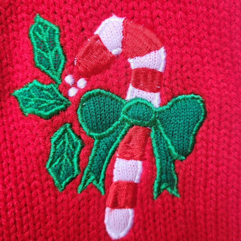 Pride N Joy Vintage Christmas Cardigan Sweater Red Size 18 Months